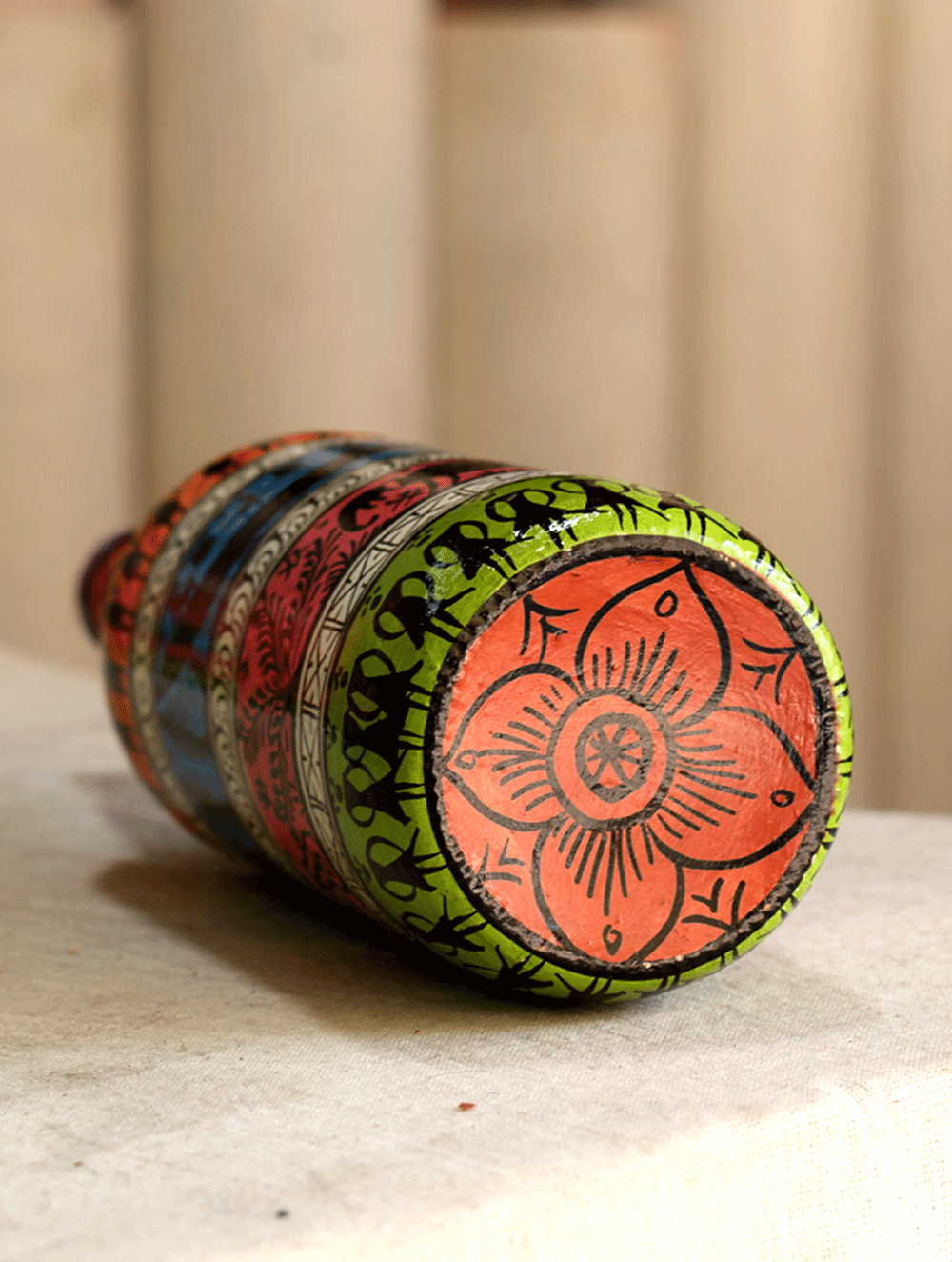 Pattachitra Art Curio - Glass Bottle - The India Craft House