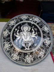 Pattachitra Art Wall Plaque - Ganesha - The India Craft House