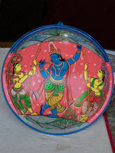 Pattachitra Art Wall Plaque - Krishna - The India Craft House