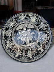 Pattachitra Art Wall Plaque - Radha Krishna - The India Craft House