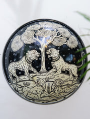 Pattachitra Art Wall Plaque - The Tigers