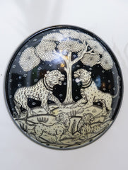 Pattachitra Art Wall Plaque - The Tigers