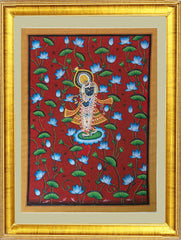 Pichwai Painting ❃ Srinathji Amongst Pichwai Florals