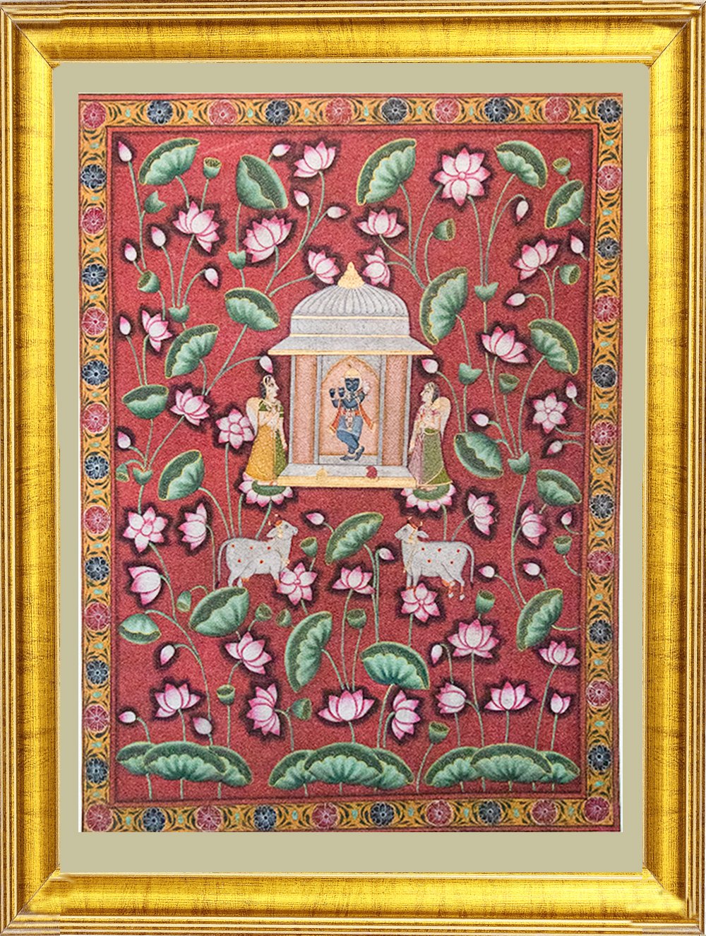 Pichwai Painting ❃ Women Worshipping Srinathji