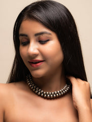 Pure Silver Traditional Maharashtrian Choker - Golmani Thushi