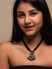 Pure Silver Traditional Maharashtrian Neckpiece - Saaz