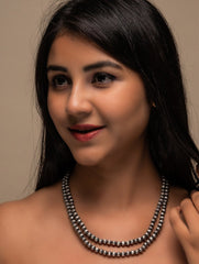 Pure Silver Traditional Maharashtrian Mohanmal Neckpiece (Double String)