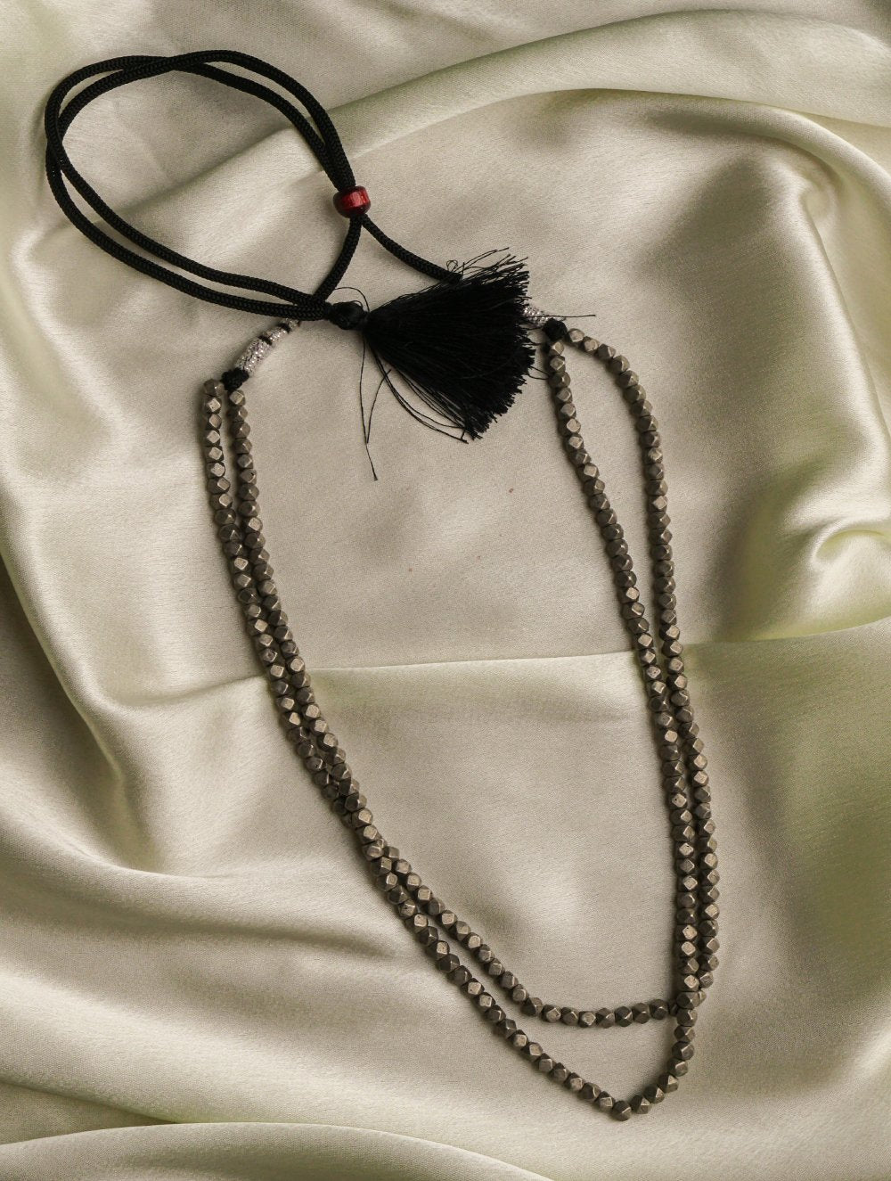 Pure Silver Traditional Maharashtrian Neckpiece - Golmani Mala (Double String)