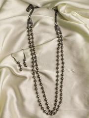 Pure Silver Traditional Maharashtrian Neckpiece - Mohanmala (Double String)