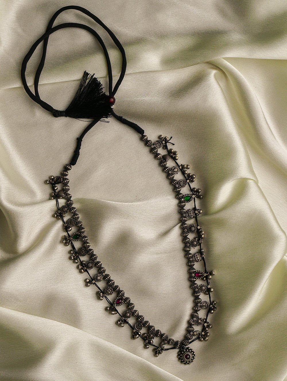 Pure Silver Traditional Maharashtrian Neckpiece - Saaz