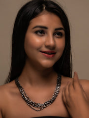 Pure Silver Traditional Maharashtrian Neckpiece - Tandul Haar