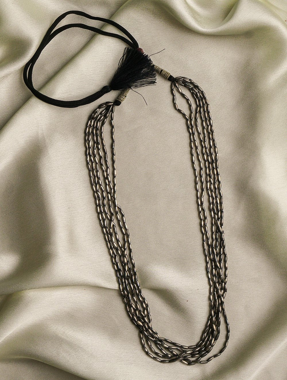 Pure Silver Traditional Maharashtrian Neckpiece - Tandul Haar