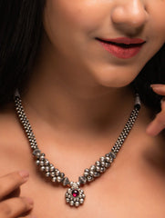 Pure Silver Traditional Maharashtrian Neckpiece - Thushi