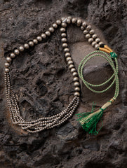 Pure Silver Traditional Maharashtrian Set - Gol Mani Neckpiece