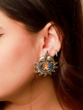 Pure Silver Foral Studs - Ganesha
