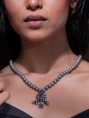 Pure Silver Traditional Maharashtrian Neckpiece - Javmani Mal