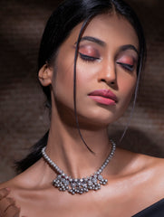 Pure Silver Traditional Maharashtrian Neckpiece - Saj Neck