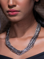 Pure Silver Traditional Maharashtrian Neckpiece - Tandulhar
