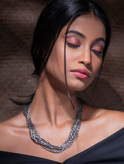 Pure Silver Traditional Maharashtrian Neckpiece - Tandulhar