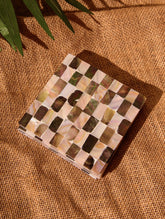 Shell Craft Coasters - Beige & Black (Set of 6)