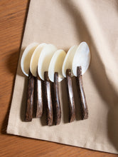 Load image into Gallery viewer, Shell Craft Small Spoons With Coconut Shell Handles - (Set of 6) - The India Craft House 