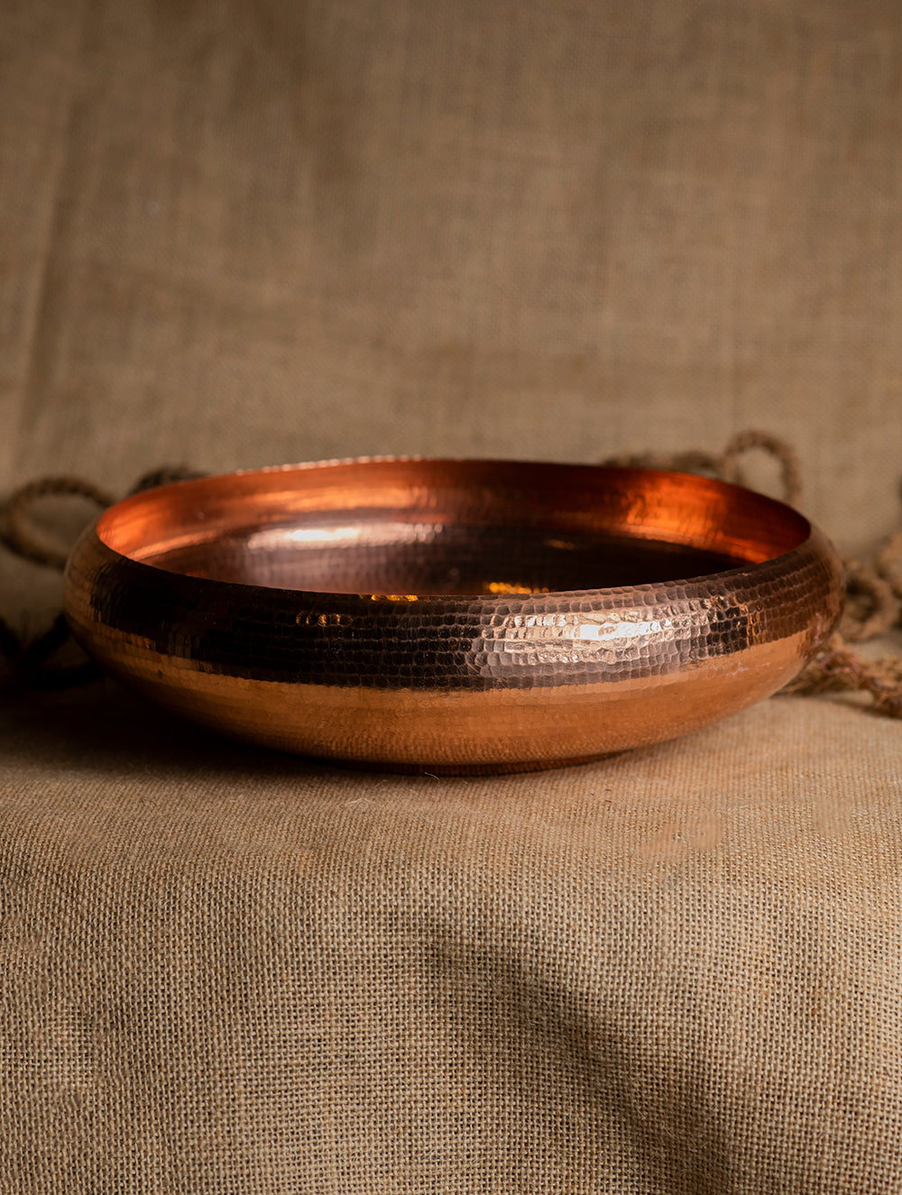 Tambat Handbeaten Copper Urli - Large, 12"