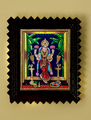 Tanjore Painting In Chettinad Frame - Goddess Laxmi