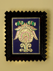Tanjore Painting In Chettinad Frame - Parrots