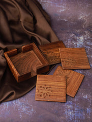 Tarakashi Wooden Inlay Coaster Box