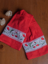 The Floral Collection - Embroidered Towel Sets (Hand Towels, Set of 2)