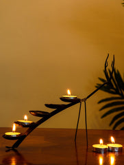 The India Craft House Bastar Tribal Deer Candle Holder