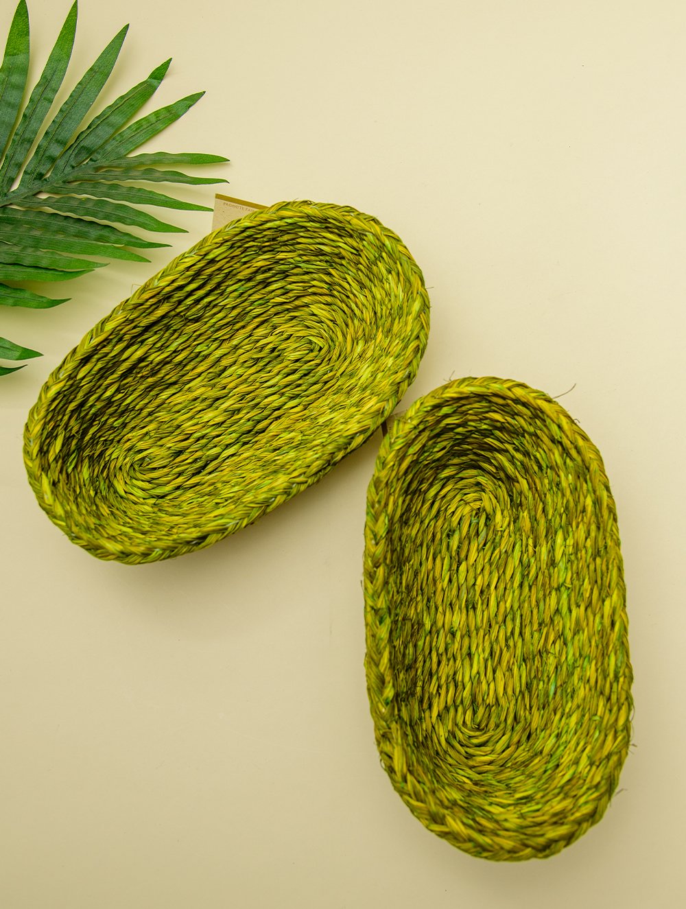 The India Craft House Sabai Grass Handcrafted Mutliutility Basket (Set of 2)