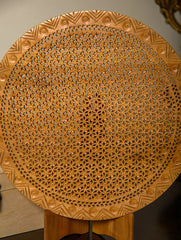 The India Craft House Wooden Jaali Decorative Plate - Floral