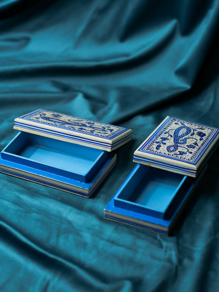 The Shahi Collection. Exclusive Kashmiri Art Decorative Boxes (Set of 2) - Royal Ornate