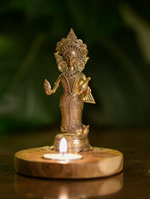 Wood & Dhokra Craft Tealight Holders - Lakshmi