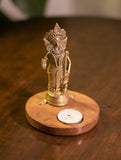 Wood & Dhokra Craft Tealight Holders - Saraswati