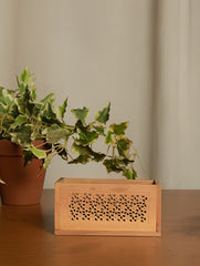 Wooden Jaali Desk Set (2 pc Set)