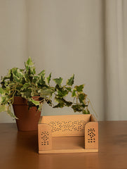 Wooden Jaali Desk Set (2 pc Set)