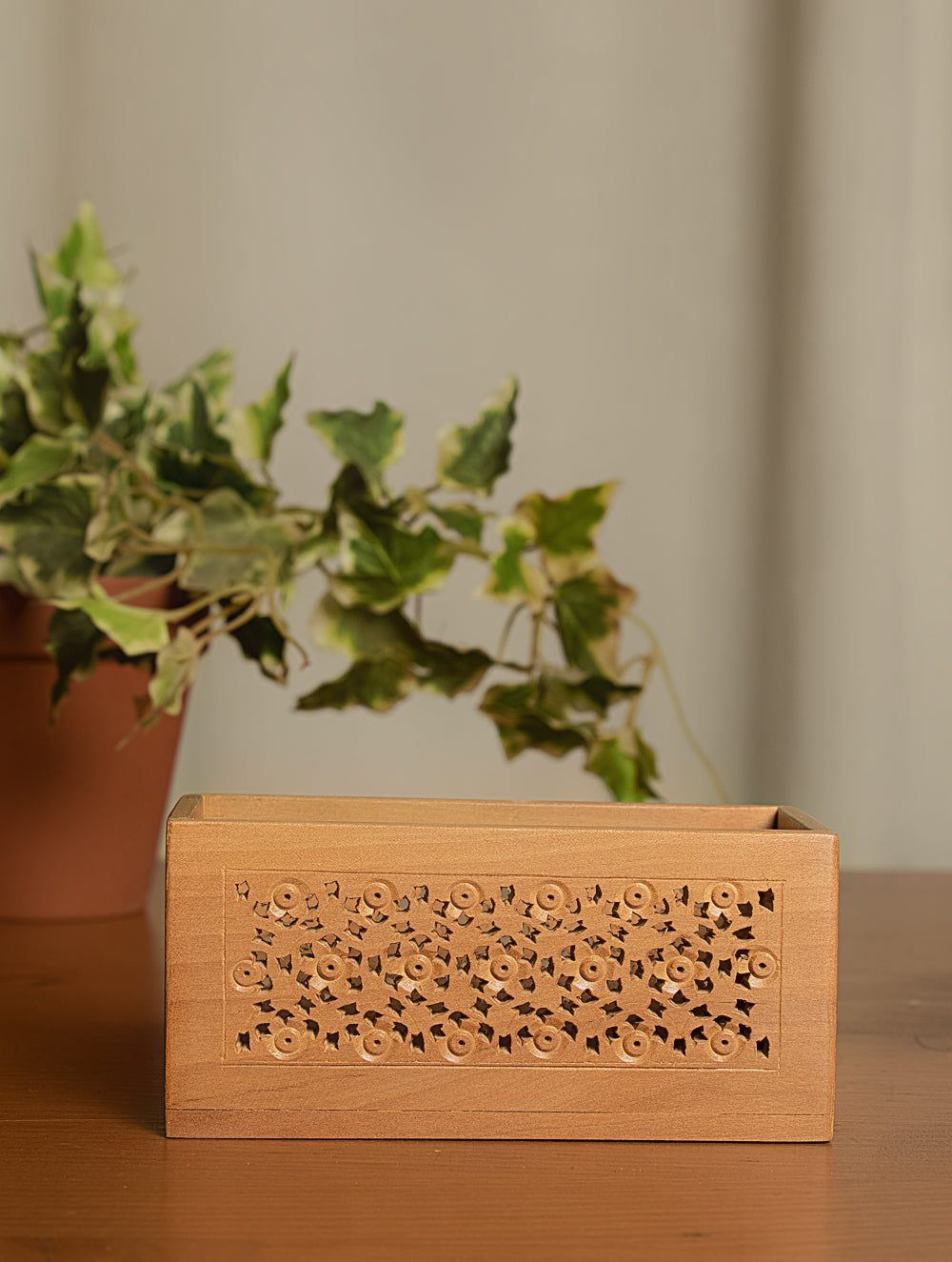 Wooden Jaali Desk Set (4 pc Set)