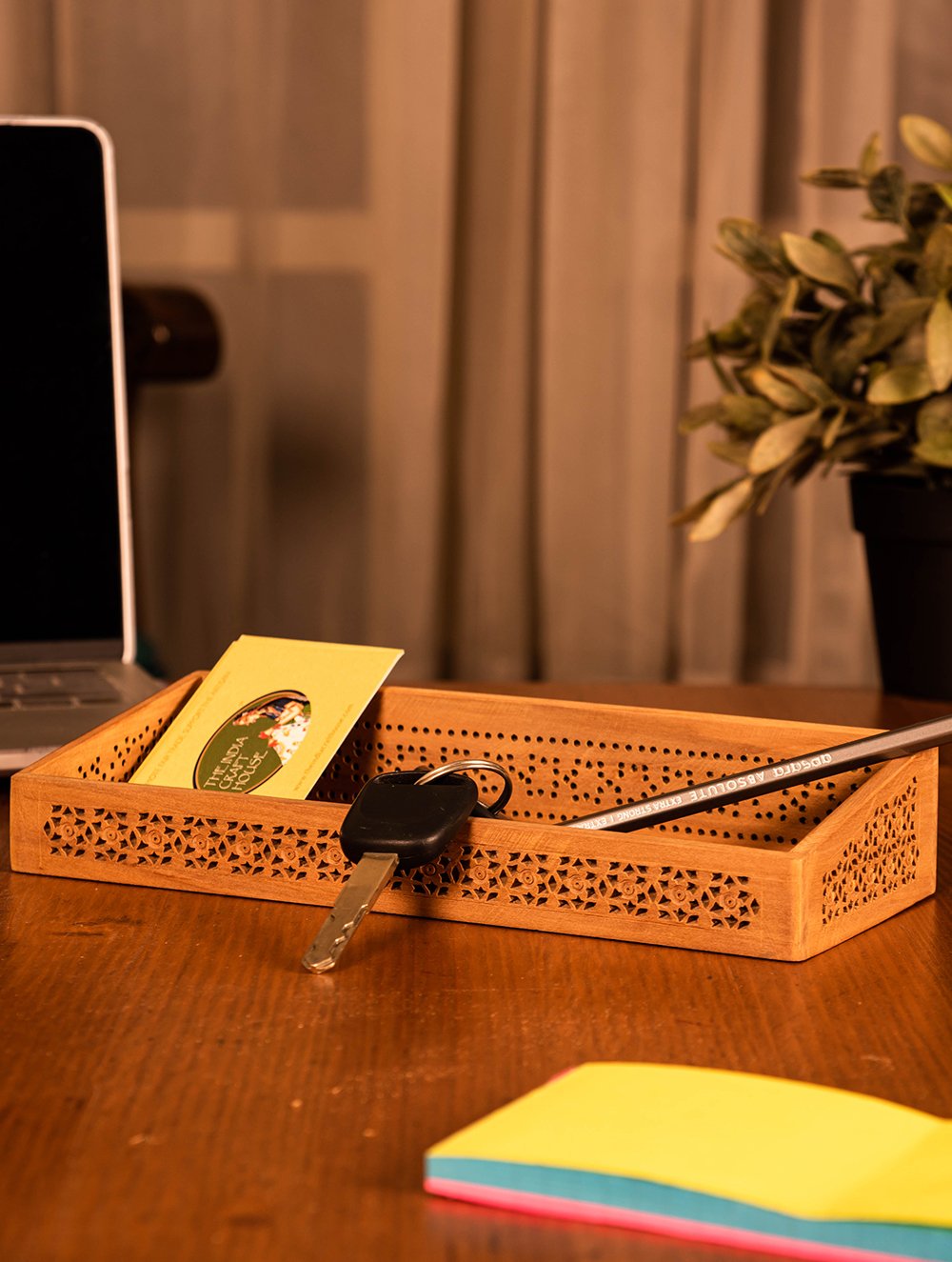 Wooden Jaali DeskTray