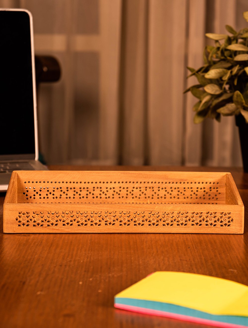 Wooden Jaali DeskTray