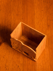 Wooden Jaali Elephant Pen Stand