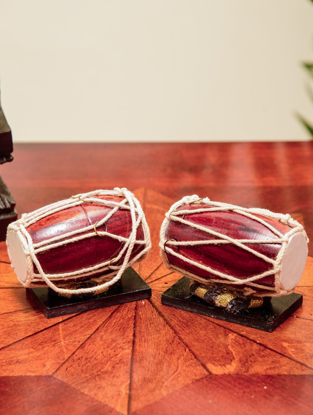 Wooden Miniature Musical Instrument Curio - Dhol