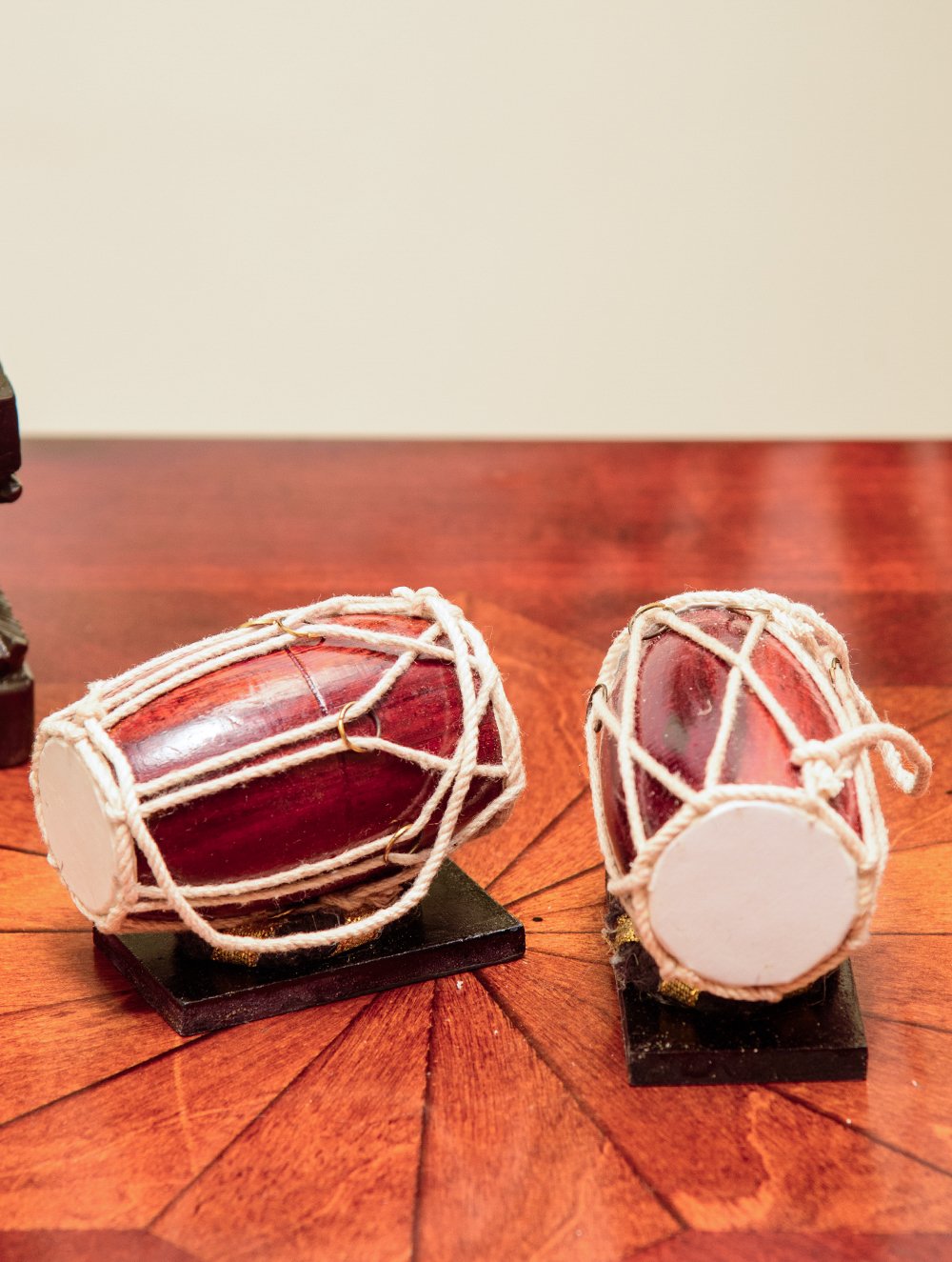 Wooden Miniature Musical Instrument Curio - Dhol