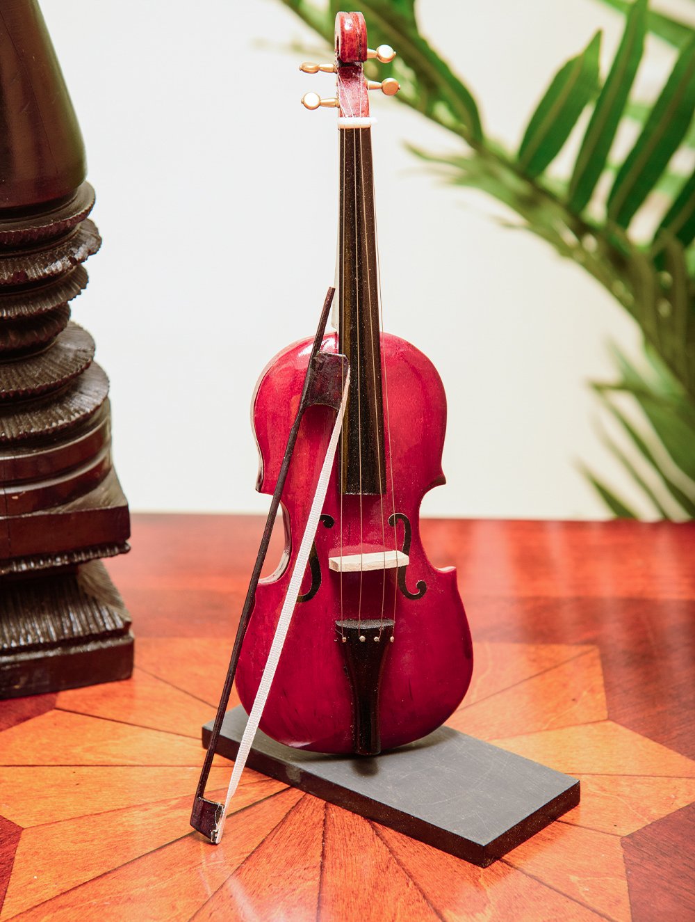 Wooden Miniature Musical Instrument Curio - Violin