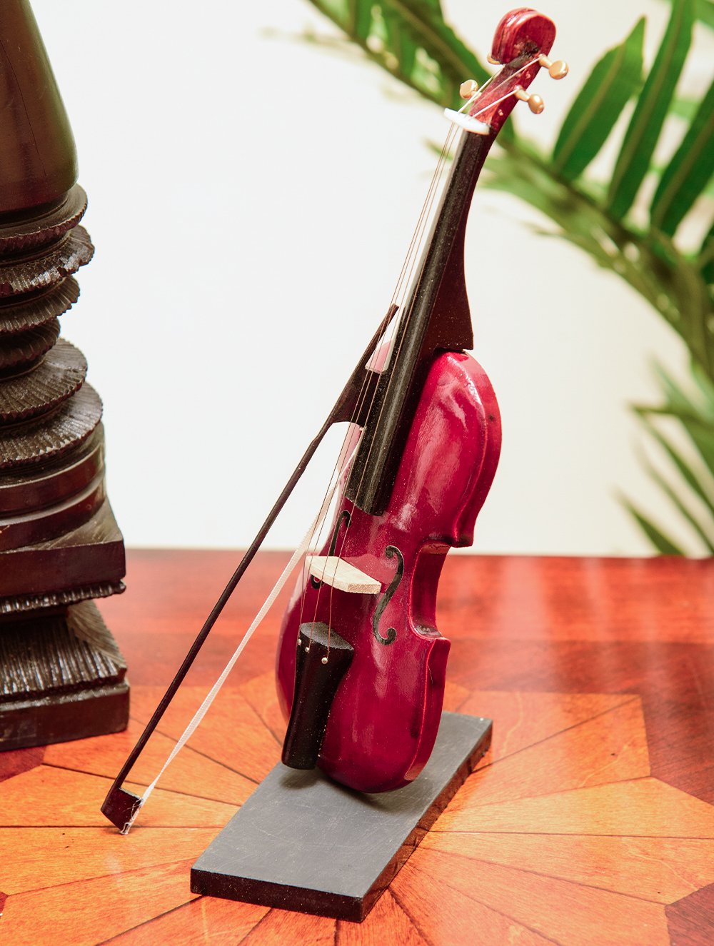 Wooden Miniature Musical Instrument Curio - Violin