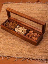 Wooden Multi-Utility Spice Box - Long Rectangular (3 Sections)