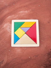 Wooden Tangram Puzzle - Multicoloured