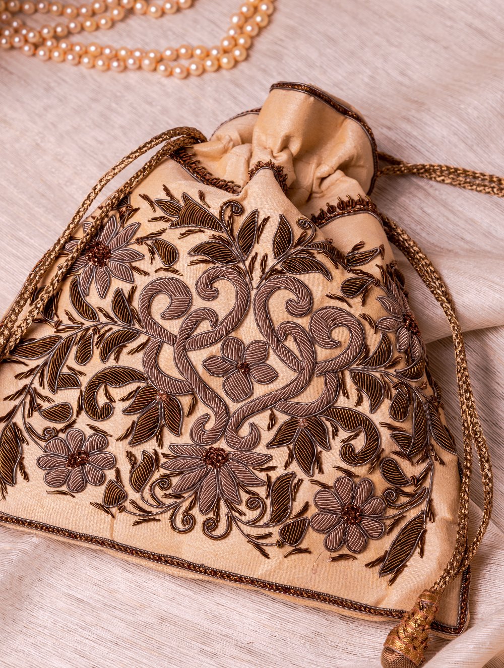 Zardozi and Resham Embroidered Evening Potli Bags