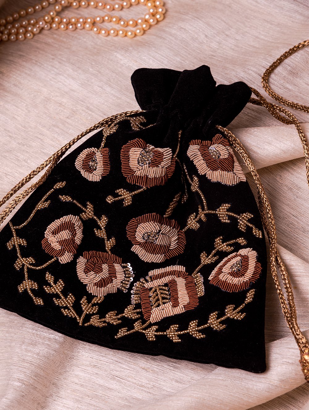 Zardozi and Resham Embroidered Evening Potli Bags
